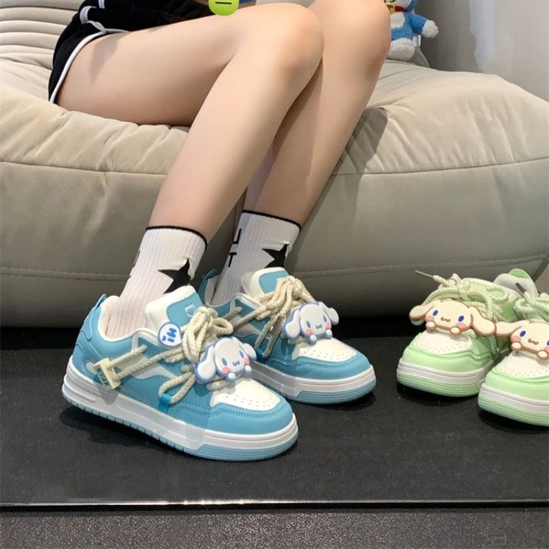 Sanrio Cinnamoroll Board Shoe Ins Anime Kawaii High-Top Outdoor Breathable Mesh Thick-Soled Casual Loose Shoe Plush Toy New Girl - AliExpress