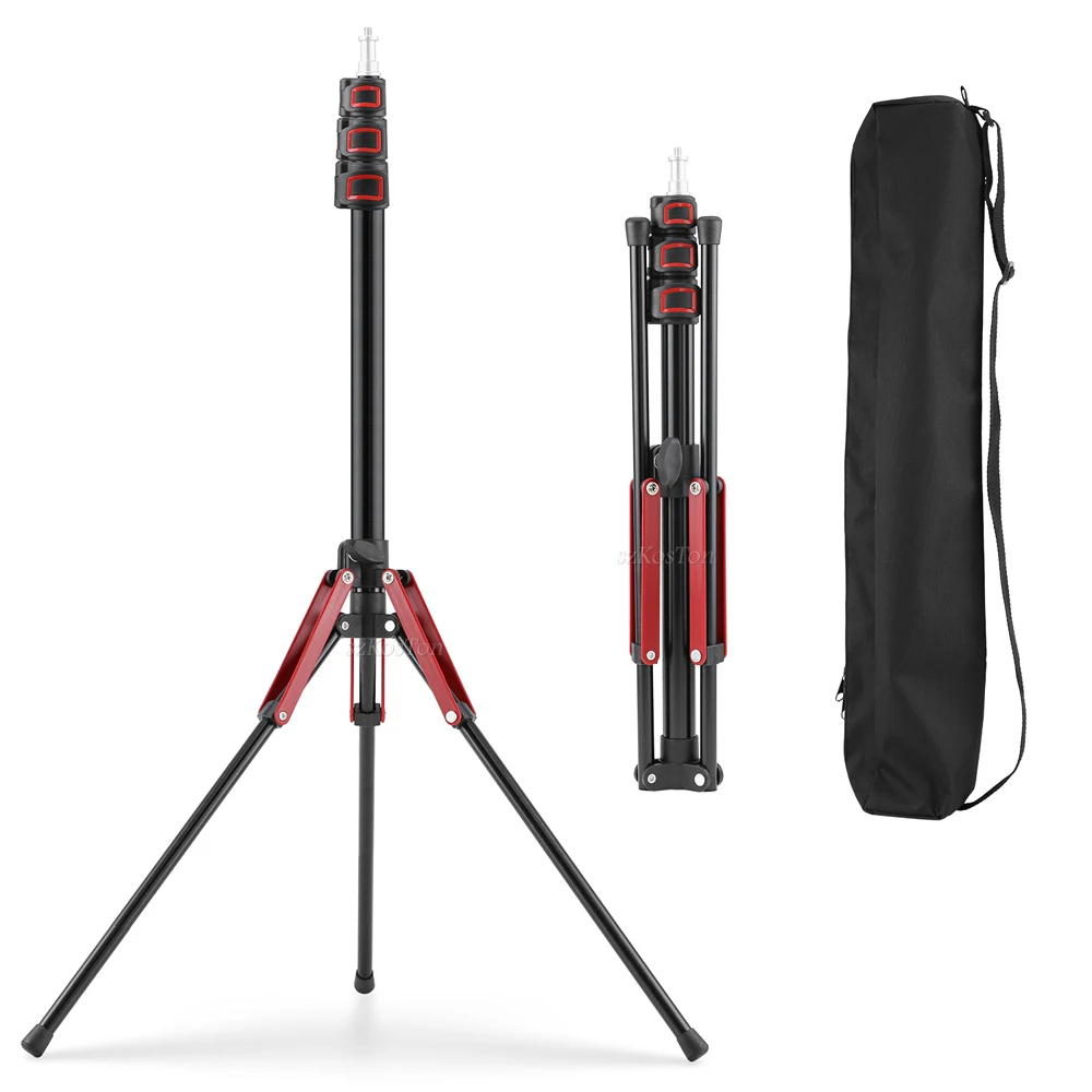 1.9M/75Inch Aluminium Light Stand Photography Light Tripod Monopod Bracket For LED Video Flash Travel 1/4 Screw