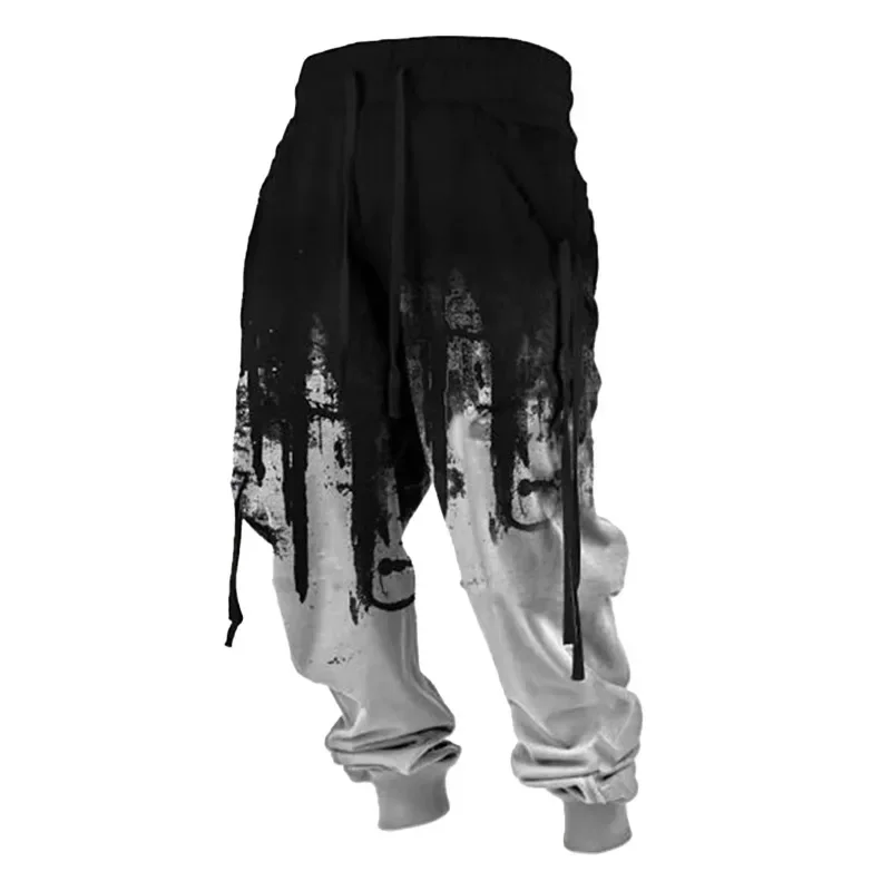 Men's Outdoor Hip-hop Y2k Pants Casual Chic Sweatpants Fashion Sports Autumn Winter Printing Jogging Ventilate Lace-up Trousers