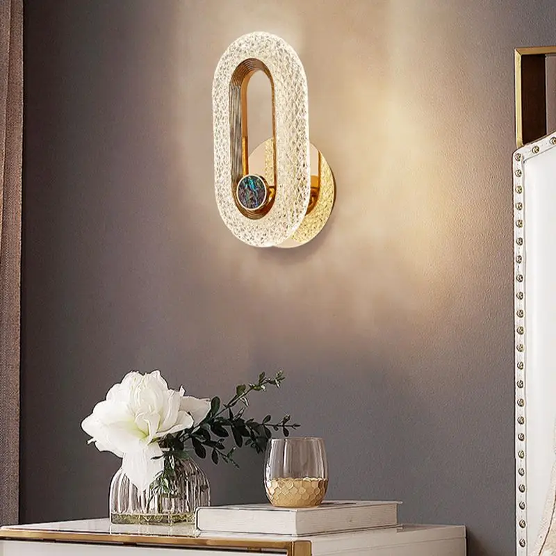 Crystal LED Wall Lamp Modern Nordic Wall Light Sconces Indoor Lighting Home Decor for Living Room Bedroom Bedside Light Fixture