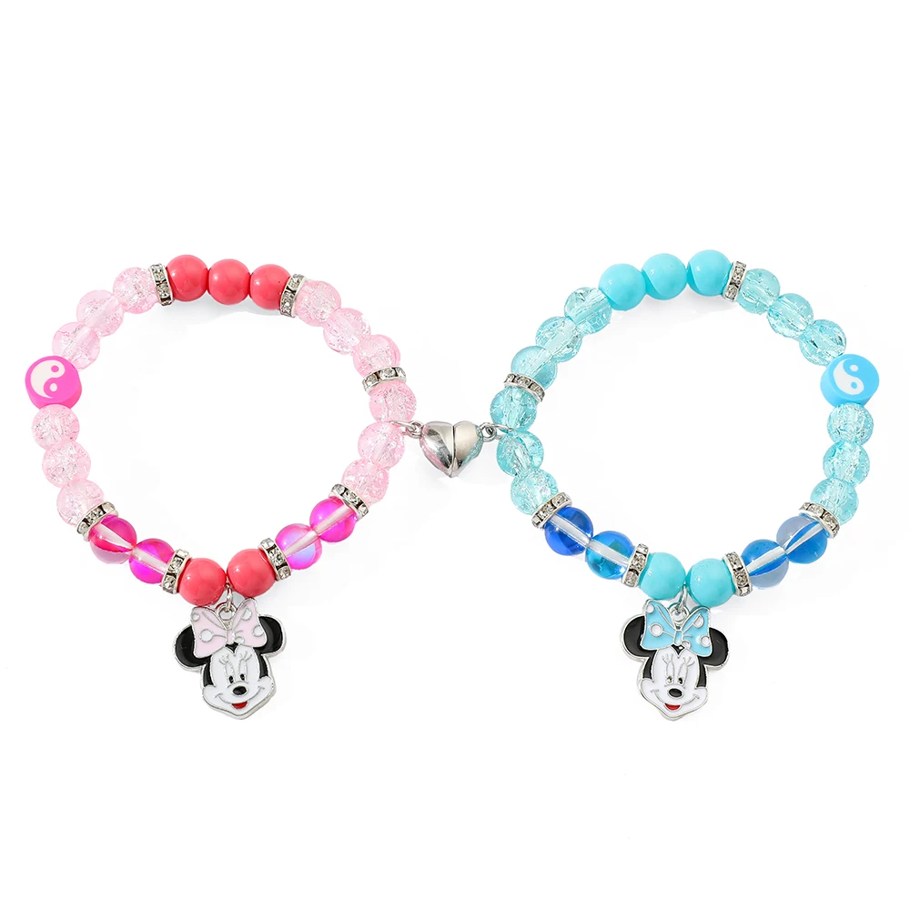 DIFLAX 2 Pezzi Braccialetti Dell'amicizia con Farfalla Braccialetto del Migliore Amico per Ragazze Filo Regolabile Braccialetti BFF con Pendente a Farfalla Regali per Donne Coppie e Amici (Viola+Rosa