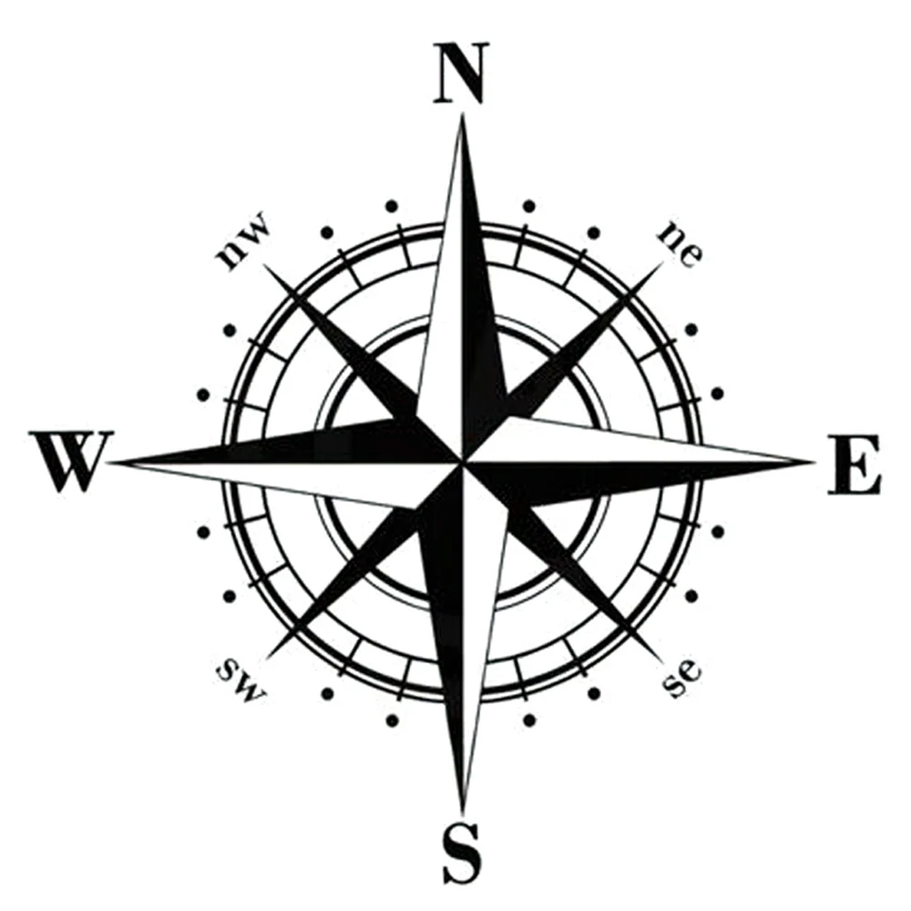 

15cm Art Design Vinyl NSWE Compass Personality Waterproof and Sunscreen Car Stickers Decals
