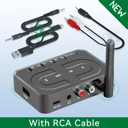 Wireless Bluetooth Audio Receiver with HD Mic and Antenna (With RCA Cable)