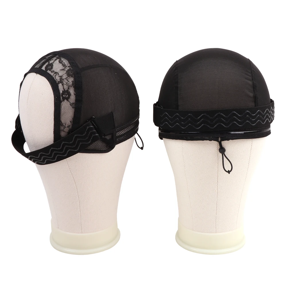 Plussign Half Splicing Wig Cap With Drawstring Silicone Band For Sewing 4*4 5*5 13*4 13*6 Lace Wig Lace Wig Cap For Making Wigs
