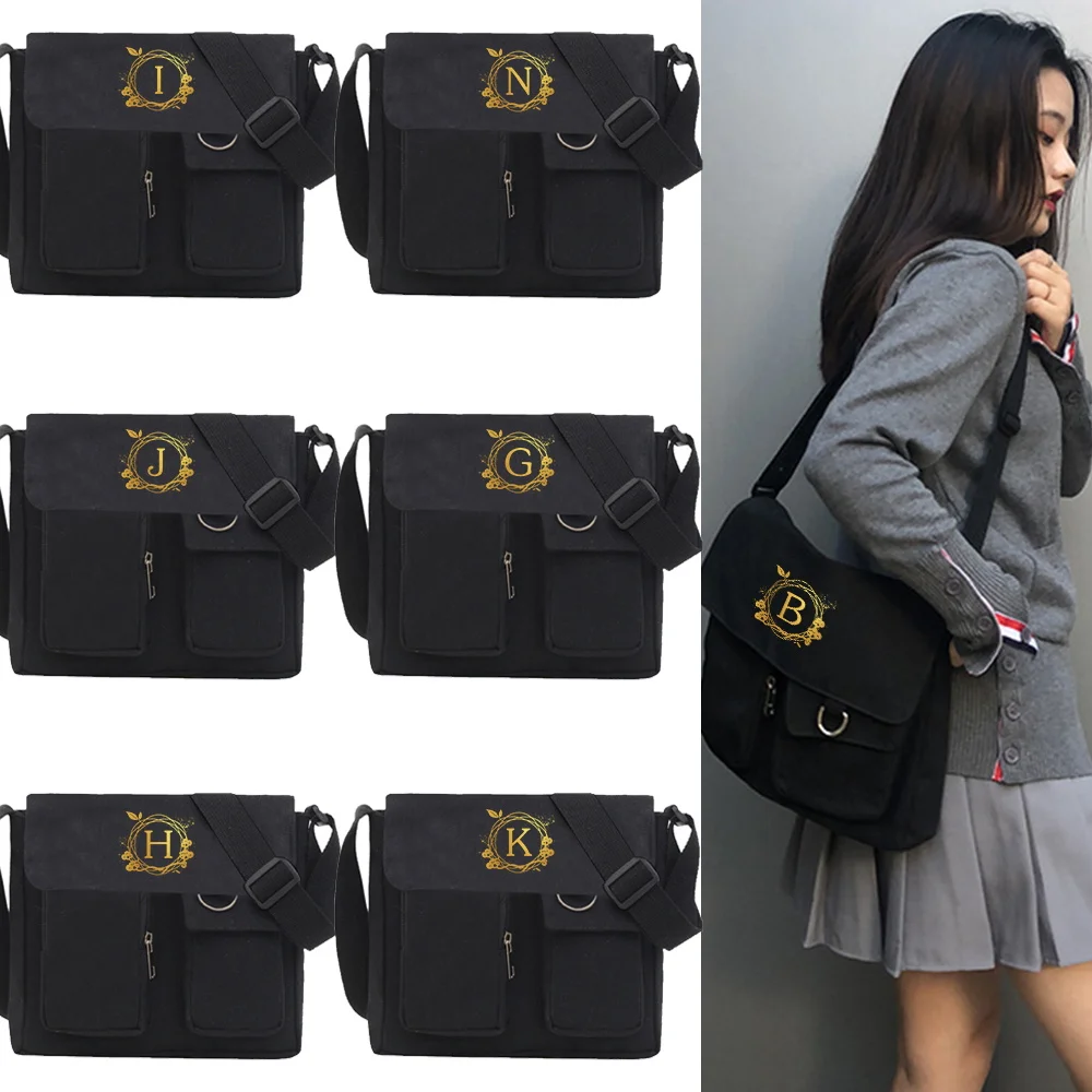 2024 Women's Bag Messenger Korean Style Female Backpack College Large Capacity Versatile Shoulder Student School Postman Bags
