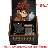 Anime Detective Conan If You're There Black Wooden Mechanical Music Box 18 Tones Birthday Gifts For Fans New Year Party Cosplay 2