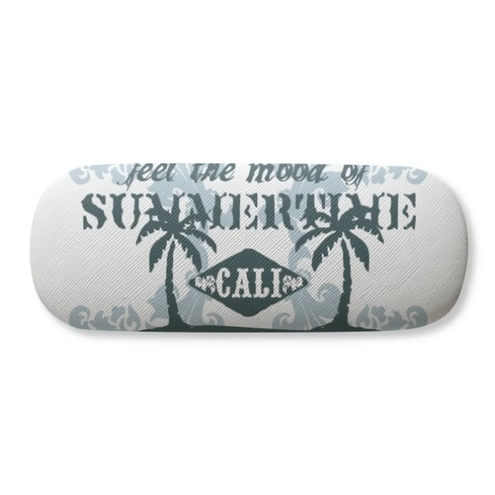 

Beach Coconut Tree Text Pattern Glasses Case Eyeglasses Hard Shell Storage Spectacle Box