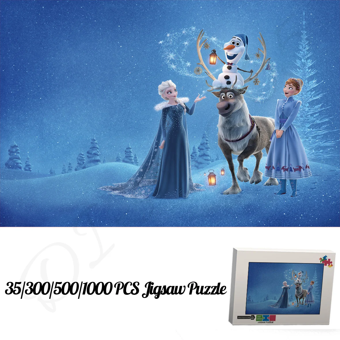 

Пазлы Disney для детей, Мультяшные персонажи, Эльза Анна И Олаф 35, 300, 500, 1000, деревянные головоломки, игрушки и хобби