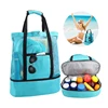 Insulated Cooler Bag Portable Beach Mesh Bag Double Layer Lightweight Pouch Food Picnic Waterproof Oxford Outdoor Storage Bag 3