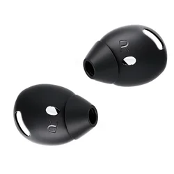 Silicone Anti - Slip Earbud Tips Replacement Covers - 3Pairs (Black)