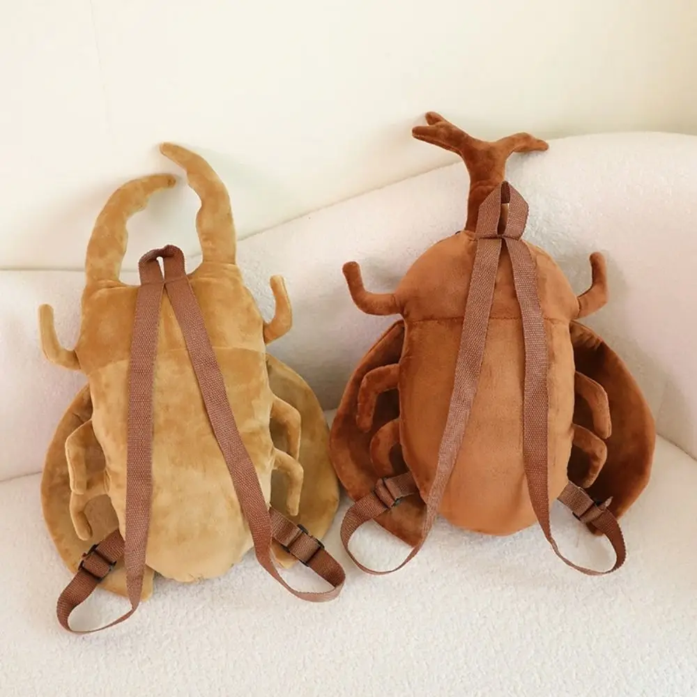 Artificial Animal Insect Insect Backpack Zipper Design Shoulder Bag Cicada Doll Backpack Soft Brown/Green