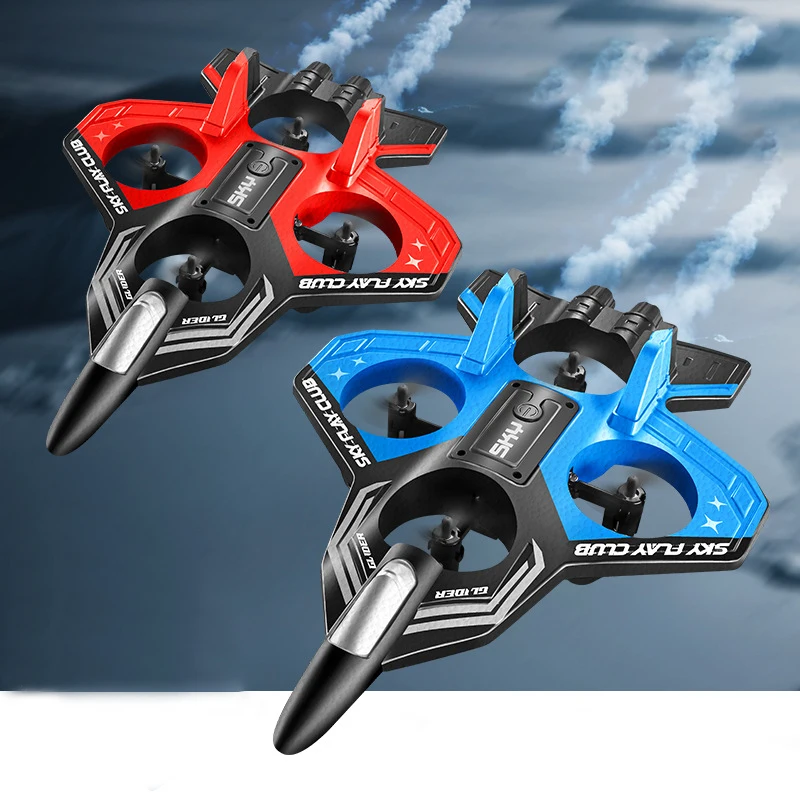 Avion RC télécommandé 2.4GHz, 3 canaux, vol stationnaire, 6 axes, stabilisateur gyroscopique, LED lumineuses