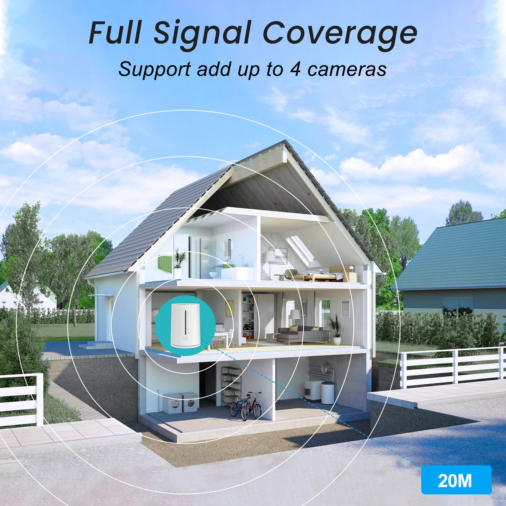 ANRAN 4MP Wifi Solar Battery Camera Kit Surveillance Security System Humanoid Detection Siren Alarm Outdoor Wireless Smart Outdoor Camera