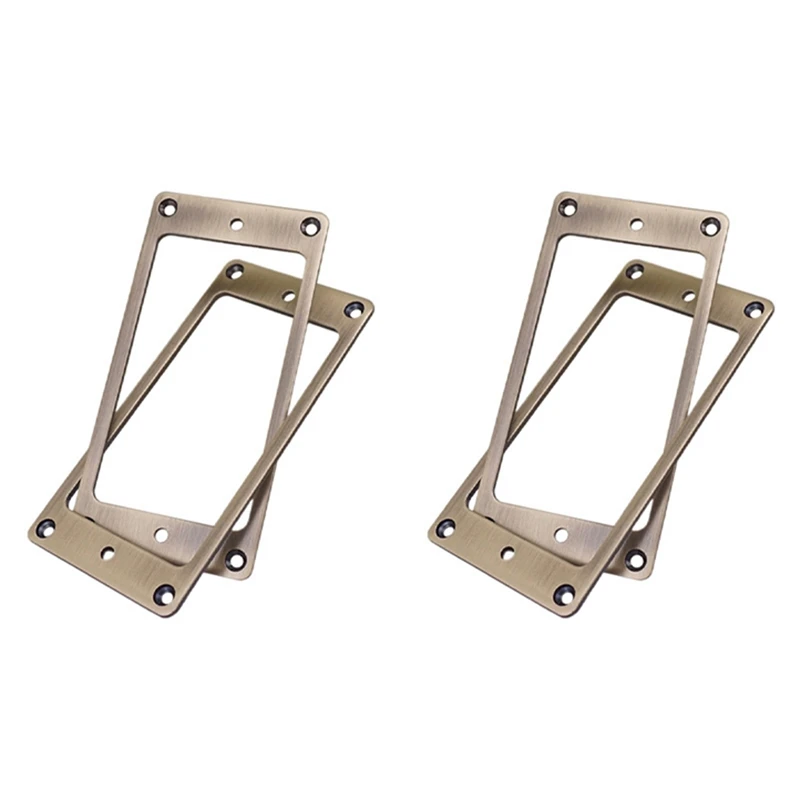 

4Pcs Humbucker Pickup Frame, Mounting Ring Cover Frame For Electric Guitar, Brass Metal