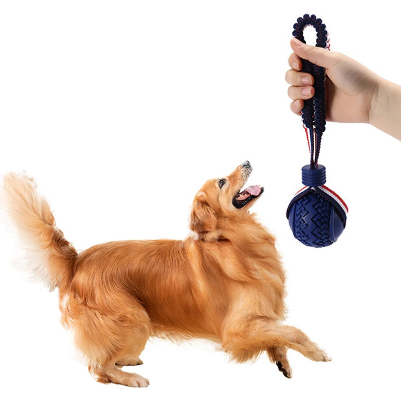Dog Ball Toy with Rope Interactive Teeth Cleaning Balls for Small Large Dogs Bite Resistant Chew Toys Puppy Training Pet Supply 2