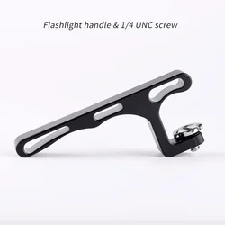 Durable Aluminum Alloy Flashlight Handle with 1/4 UNC Screw (1 Piece)