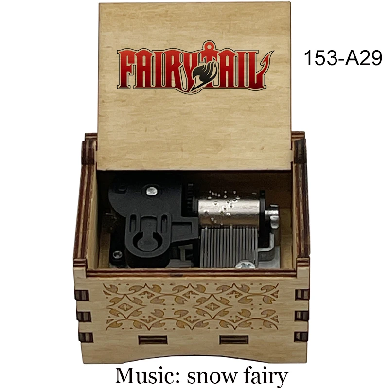 18 NOTE wind up mechanical Snow fairy from Fairy Tail Music Box for anime fans friends birthday gift home office decoration 3