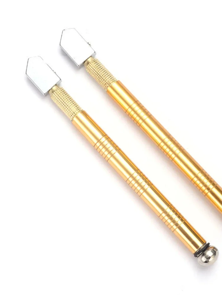 Glass Cutter Diamond Tip Steel Blade Cutting Tool Oil Feed Glass Cutter Antislip Metal Handle 173mm For Hand Tool Cutting