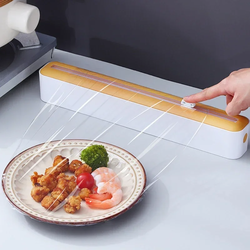 Food Film Dispenser Cling Film Dispenser Plastic Wrap Cutter Aluminum Foil Parchment Kitchen Tool cling wrap dispenser food film dispenser plastic wrap cutter cling film cutter kitchen wrap dispenser plastic wrap dispenser