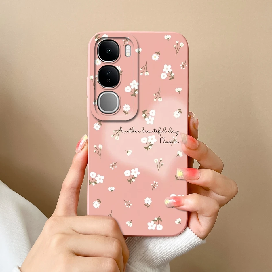 Colorful Floral Design Silicone Case with Lens Protection