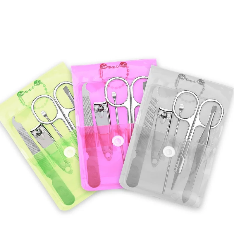 3/5pcs New Stainless Steel Nail Clipper Beauty Set  Gradient Mermaid Handle Large With File Nail Clipper Nail Tools 2