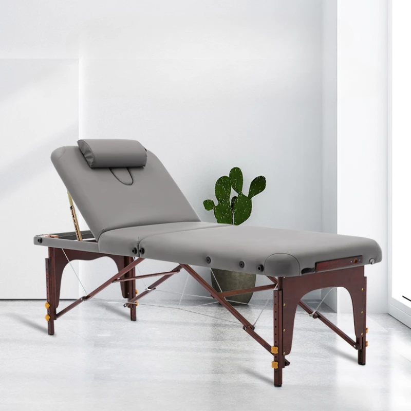 Portable Folding Massage Bed Tattoo Speciality Wooden Massage Table Bathroom Lit Pliant Salon Furniture RR50MB Salon Furniture