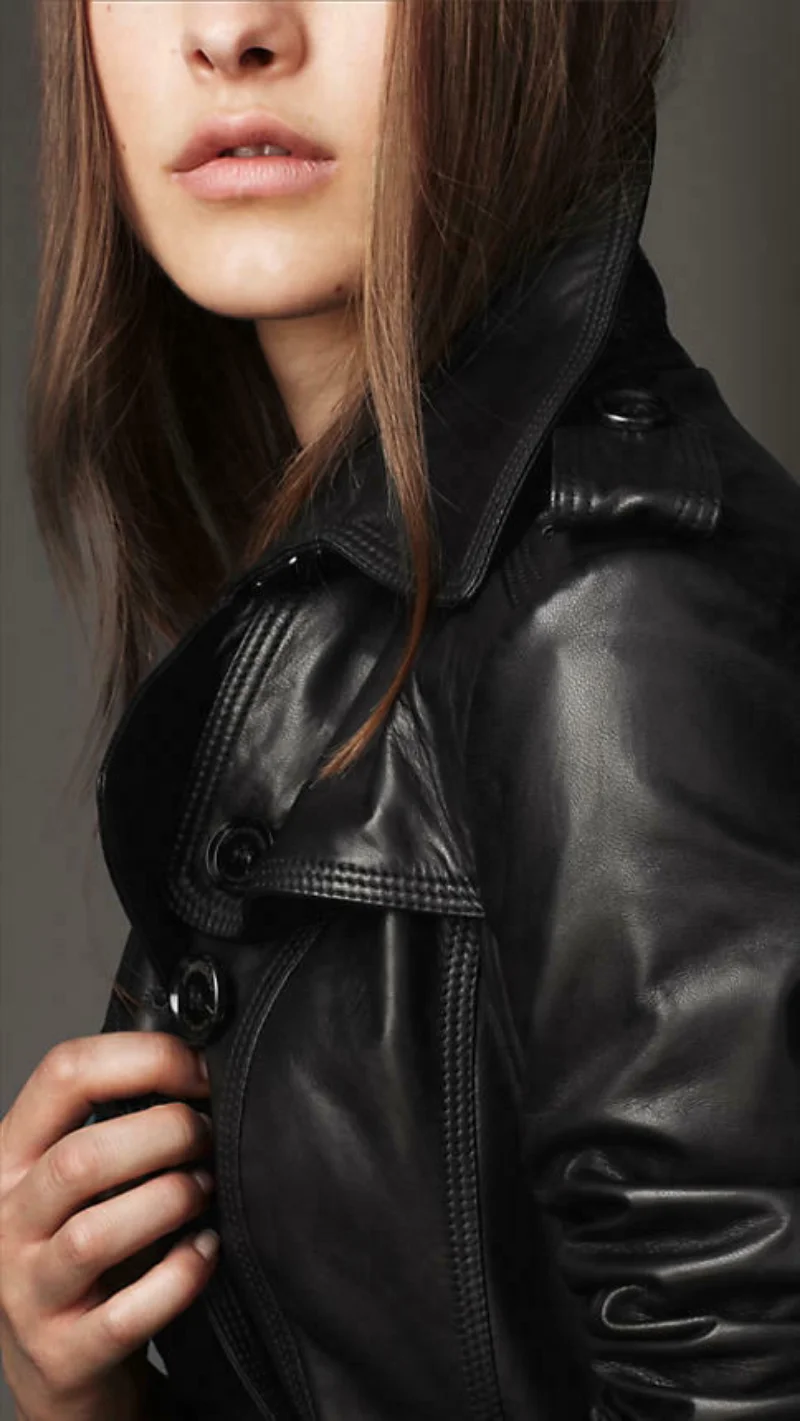 Рисунок 3 - Женская черная кожаная куртка из натуральной кожи