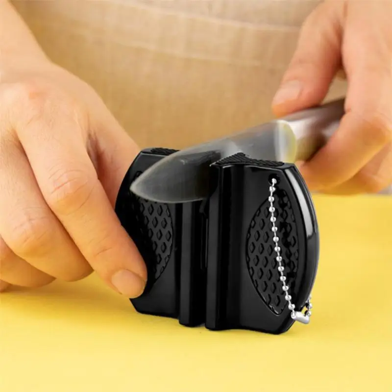 Portable Knife Sharpener Pocket Ceramic Sharpen Tool Scissor Sharpen Gears Fish Hook Sharpener Outdoor Multi-Functional Tools