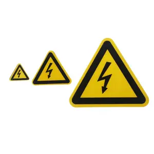 Adhesive Caution Electrical Safety Hazard Sticker Warning for Ground Table Wall