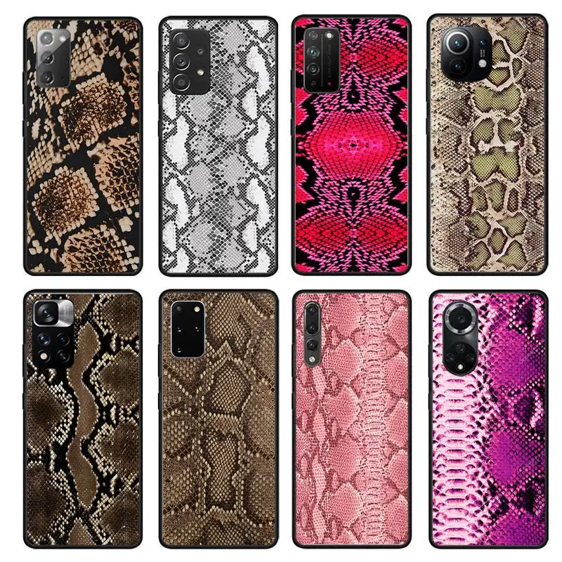 Snake Skin Phone Case For Samsung Galaxy Note 5 8 9 10 20 Lite Plus Pro Ultra J4 J5 2016 Prime J 6 7 Funda |