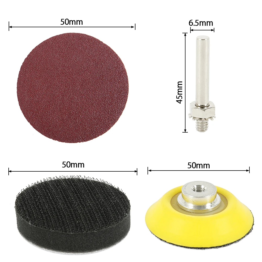 Sanding Disc 2 Inch Round Sanding Sheet Pads Paper Drill Grinder Rotary Tools 60-3000 Grit 110/120Pcs for Metal WoodWork sanding disc