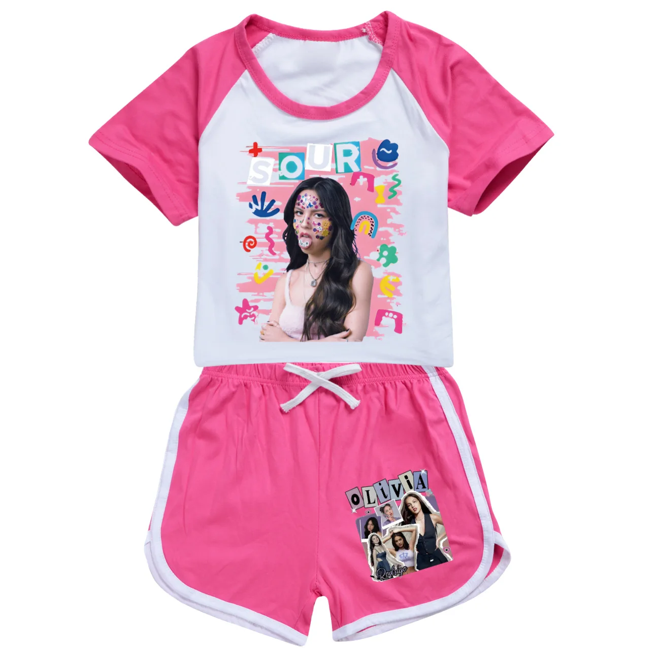 O-Olivia Cool R-Rodrigo Girl Pajamas Kids Clothing Boys T Shirt Shorts Set Boys Clothes 2-16Years Child Teenage Kids Sport Shirt 6