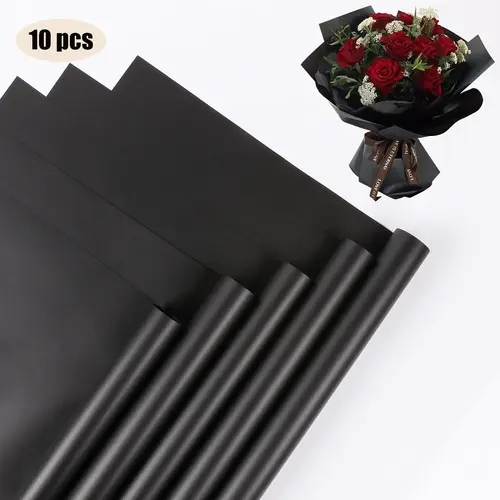 10 Sheets Flower Wrapping Paper with Golden Edges, Waterproof Bouquet Packaging - Ideal for DIY Weddings & Birthdays - Image 17