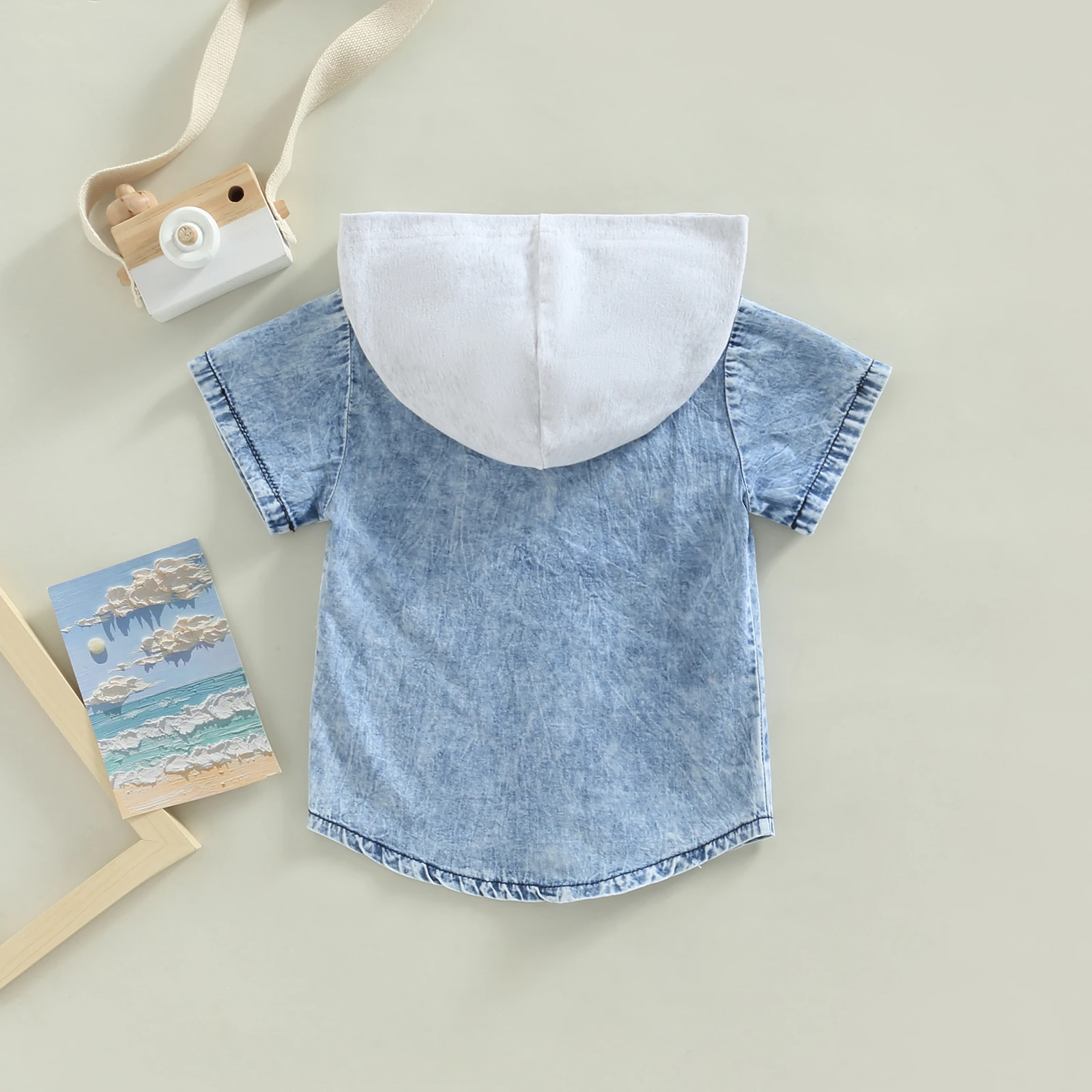 Buy Baby Boys' Juniors Short Sleeves Denim Shirt Online | Centrepoint UAE