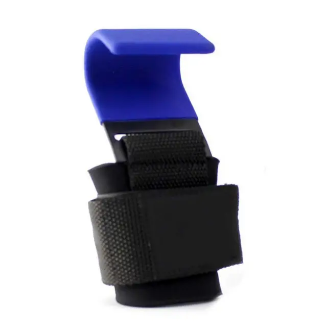 Weight Lifting Hook Grips Padded with Wrist Wraps HandBar Powerlifting