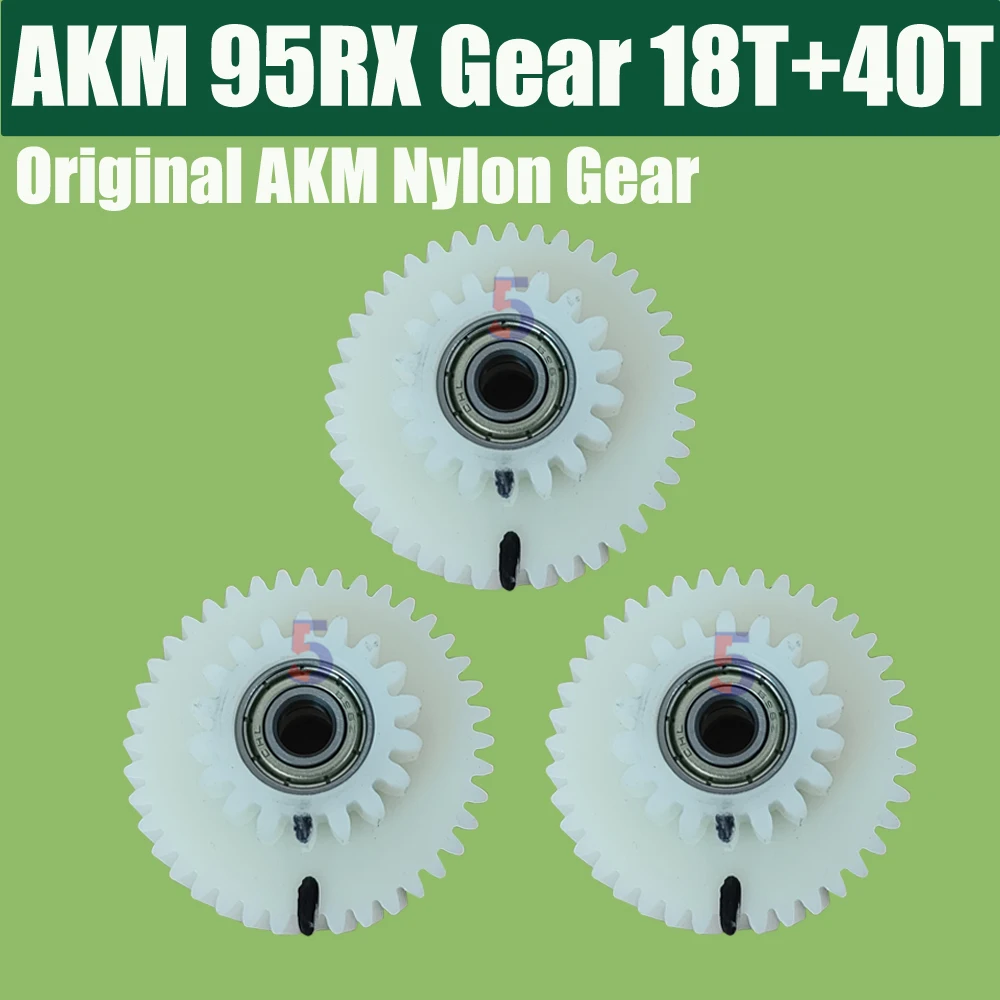Lot De 3 Engrenages En Nylon Pour Moteur AKM 95RX Vélo électrique - 40T + 18T Dents, Pièces De Rechange Silencieuses - 2