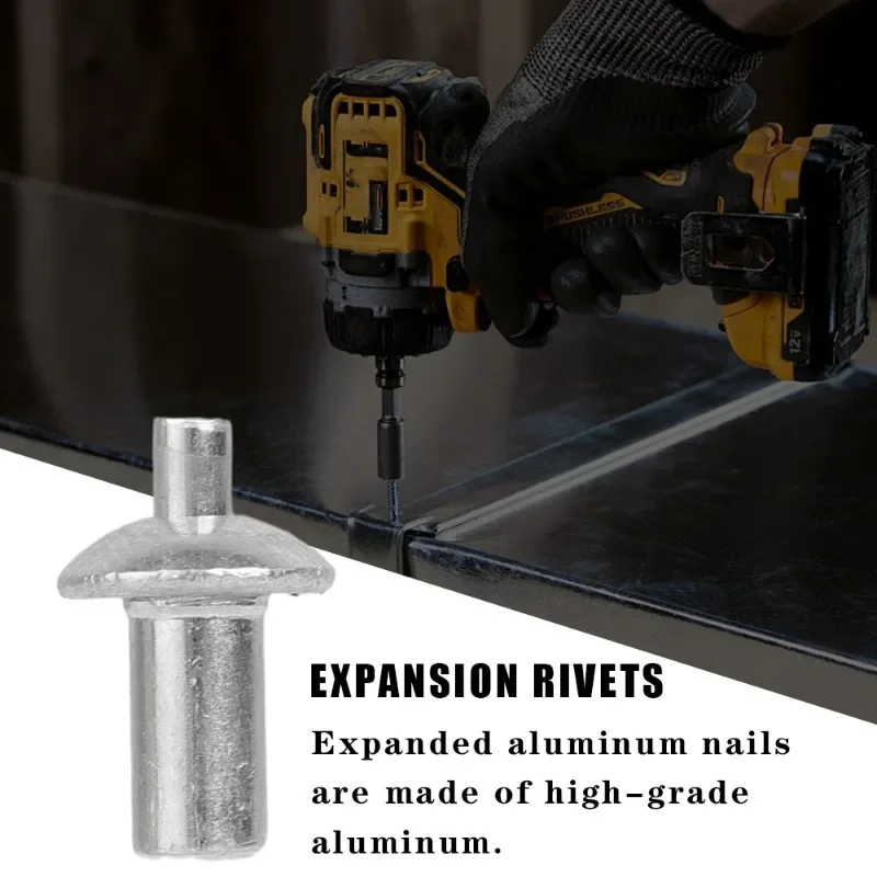 Aluminum Core Expansion Rivets Rivets and Fasteners Rivets and Screws Hammer Alloy Drive Expansions Nails Head Knock Type Metal Rod Screws Fasteners Part