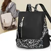 New Fashion Leopard Designer Large Capacity Travel Backpacks Women's Waterproof Nylon Shoulder Bags Totes School Bag Knapsack 1