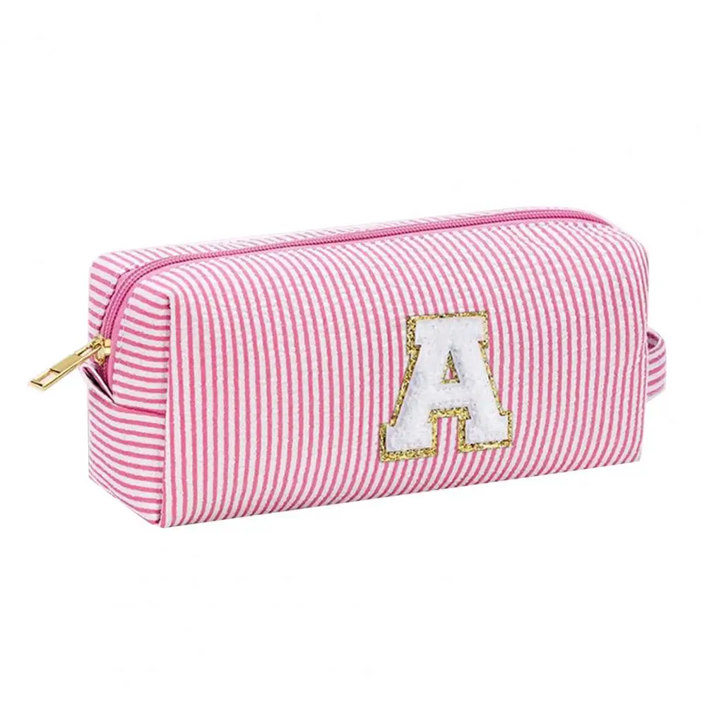 Makeup Pouch Waterproof Letter Cosmetic Storage Bags with Zipper Closure Capacity Makeup Organizer Pouches for Set of 2 Cosmetic 5