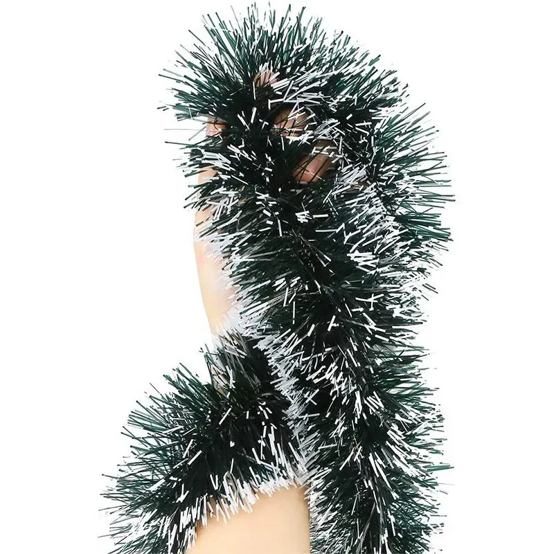 thumbnail image 1 of Guirnalda de cinta de oropel navideña de 2 m, adornos colgantes para árbol de Navidad, cintas de caña verde, corona para fiesta de Año Nuevo, decoración del hogar, 1 of 4