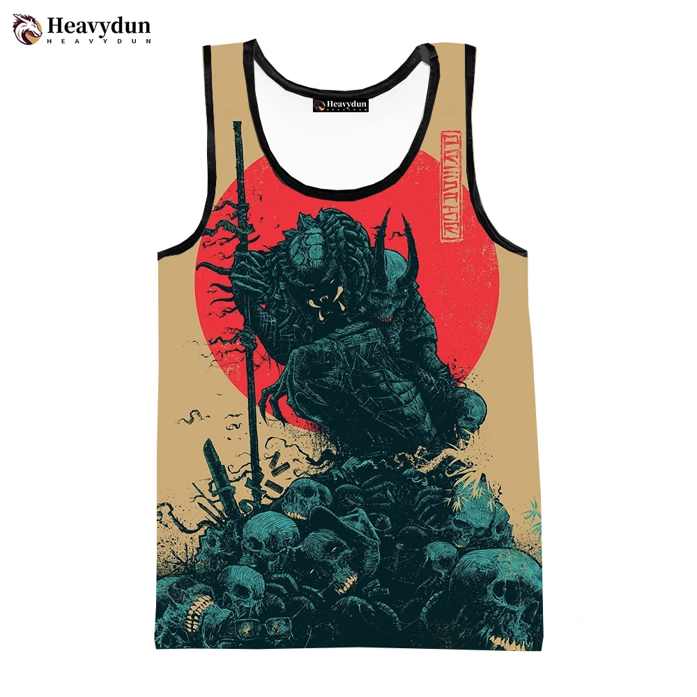 

Movies Predator Fashion Summer Men Tank Tops Sleeveless Spring Harajuku Personality 3D Printed Beach Tops Tees