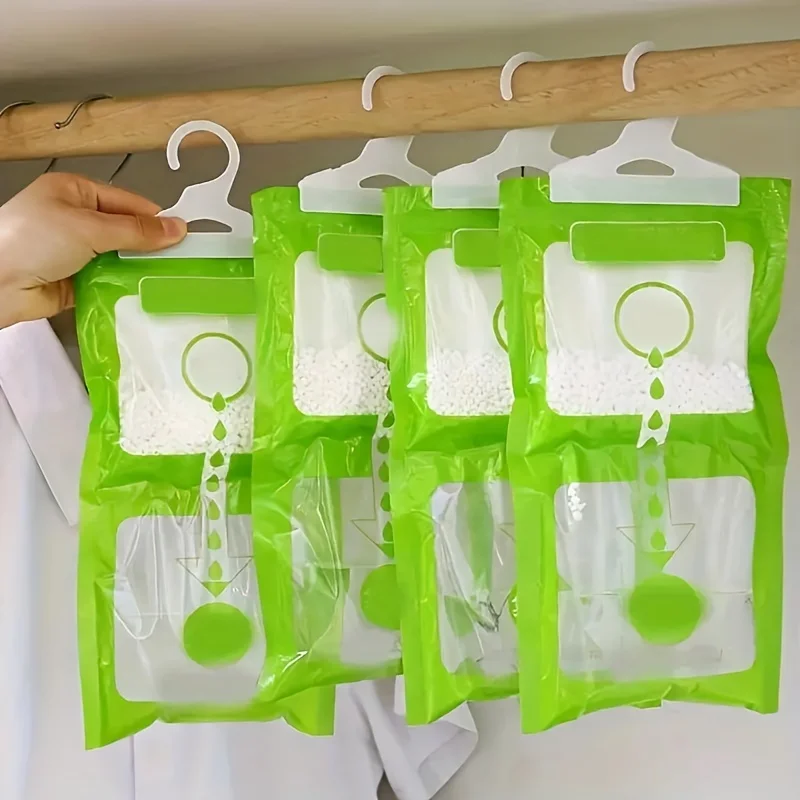 Moisture absorber bag 4 hanging wardrobe dehumidification bags non-electric essential household deodorizer