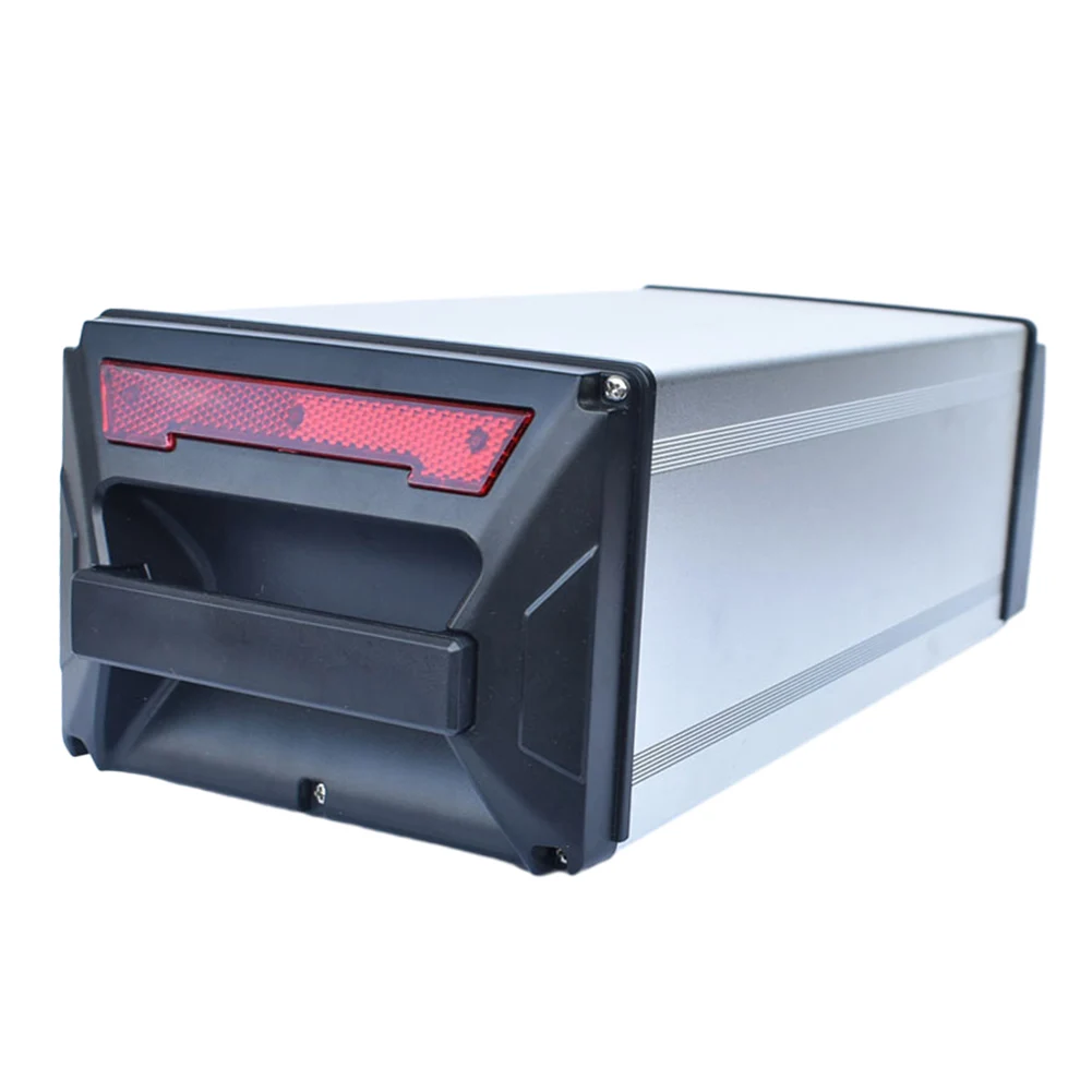

1pc Battery Box No Battery Aluminum Alloy Plastic Silver Black Rear Tailstock Battery Box Case For Electric Bike Foldable E-Bike