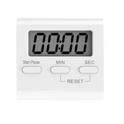 Deluxe Magnetic LCD Kitchen Countdown Timer (WHITE)