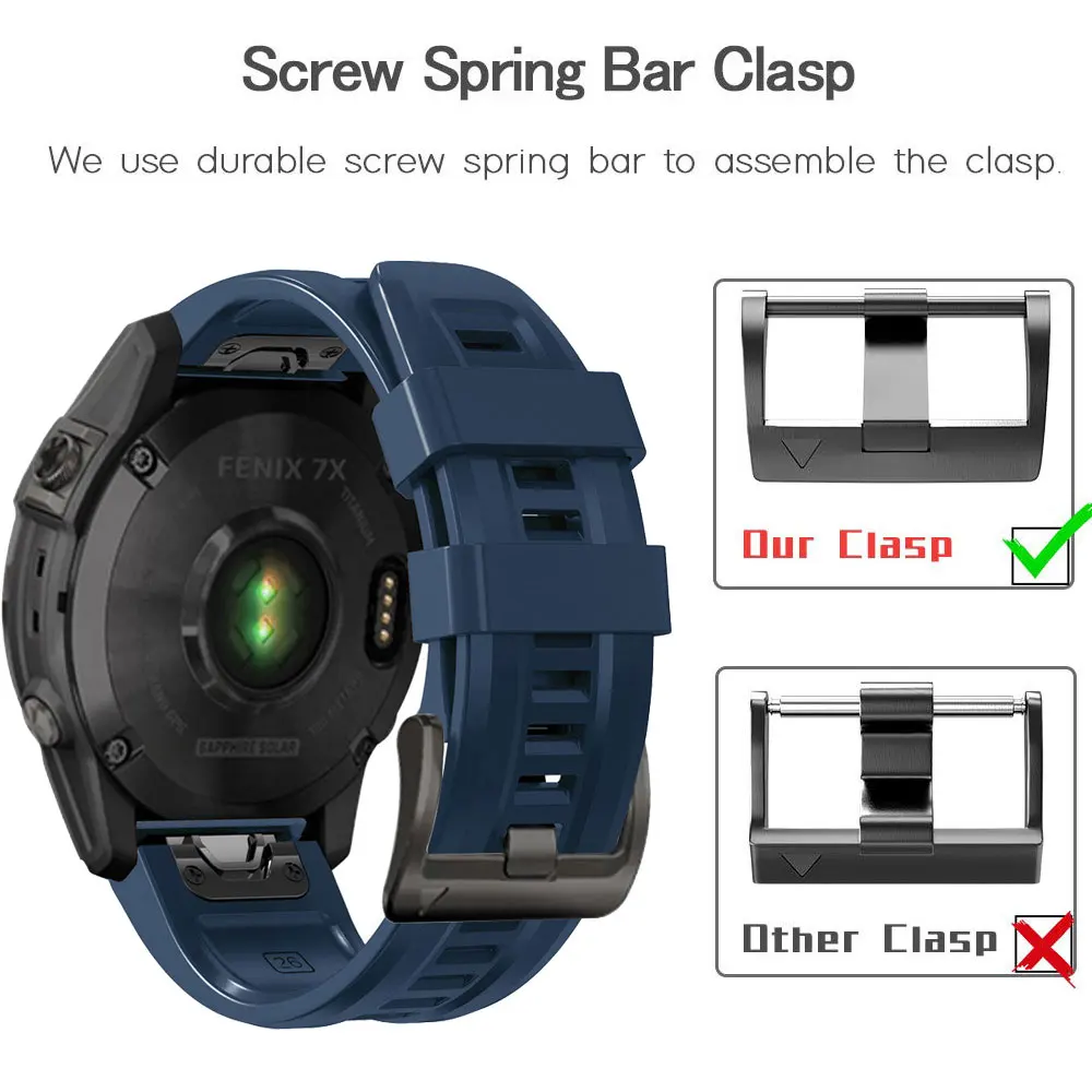 22 26mm  Ǹ  Garmin Fenix 7X 7 Pro Ʈ, Forerunner 935 Fenix 3 3 HR 6 6X 5 5X ð  Easyfit