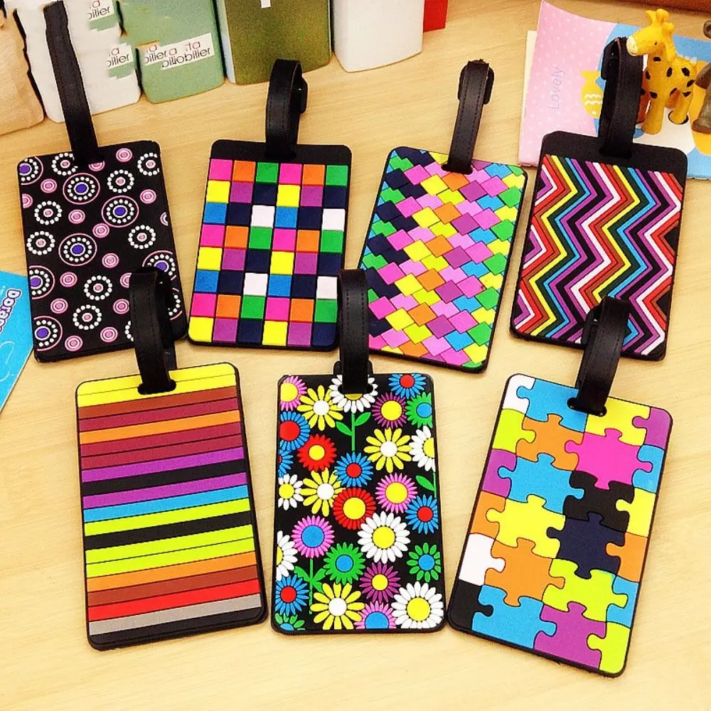 

Rectangle Suitcase Labels High Quality 10.5cm Reusable Luggage Tags Ropes Baggage Labels Travel Bag
