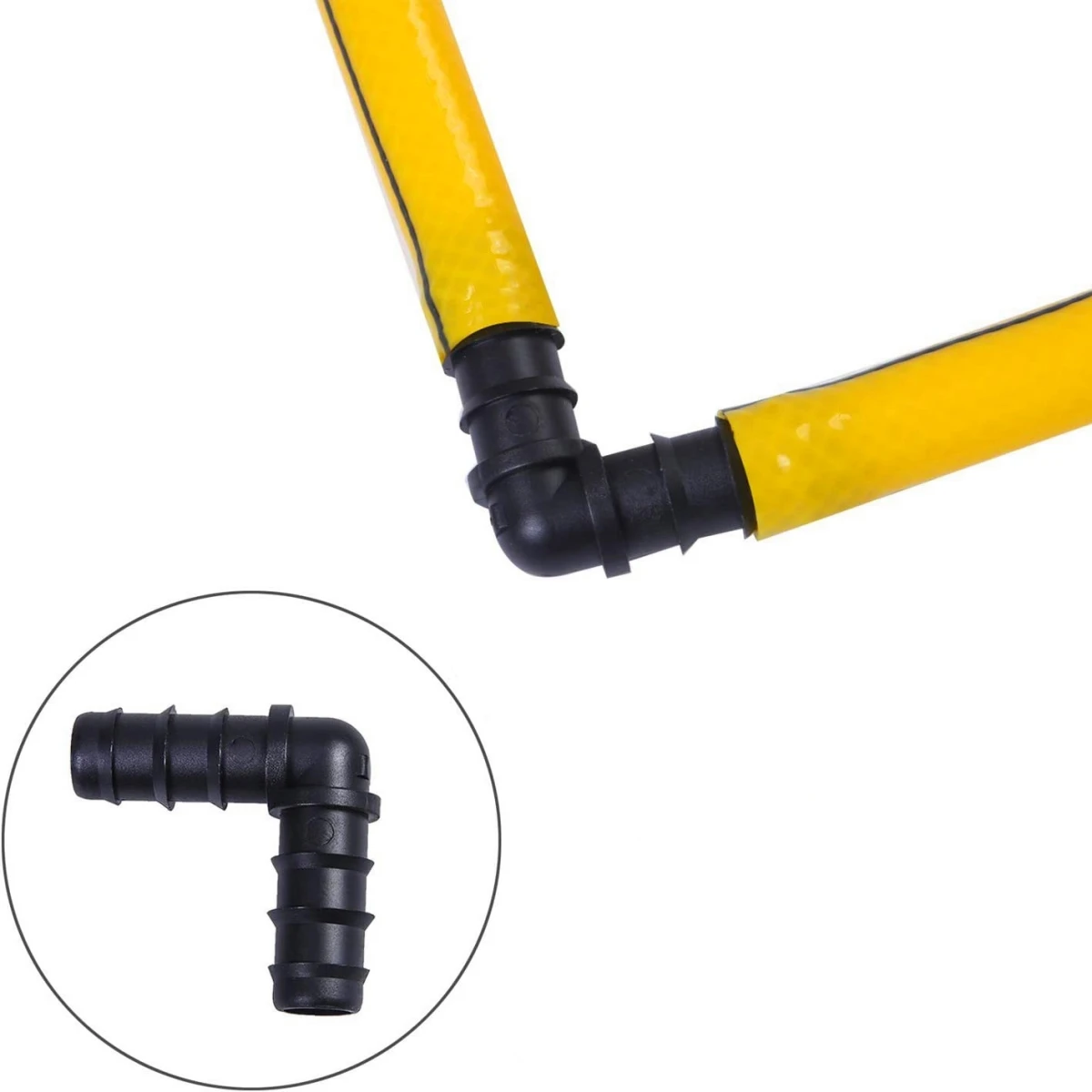 90 Degree Multi-Barbed Black Elbow Joint DN20mm DN16mm 8/11mm 4/7mm 3/5mm Interface Coupling Micro-Irrigation System Accessories hose pipe fitting pipe fitting water pipe fitting