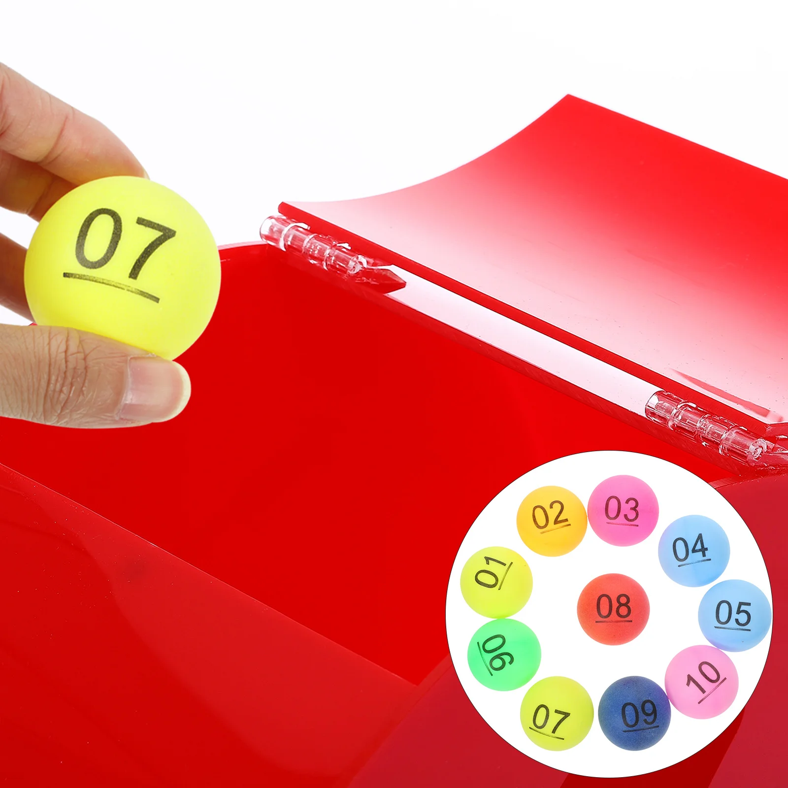 10 Pcs Lottery Balls Colorful Numbered Balls Plastic Raffle Party Game Props Entertainment Bingo Drawing