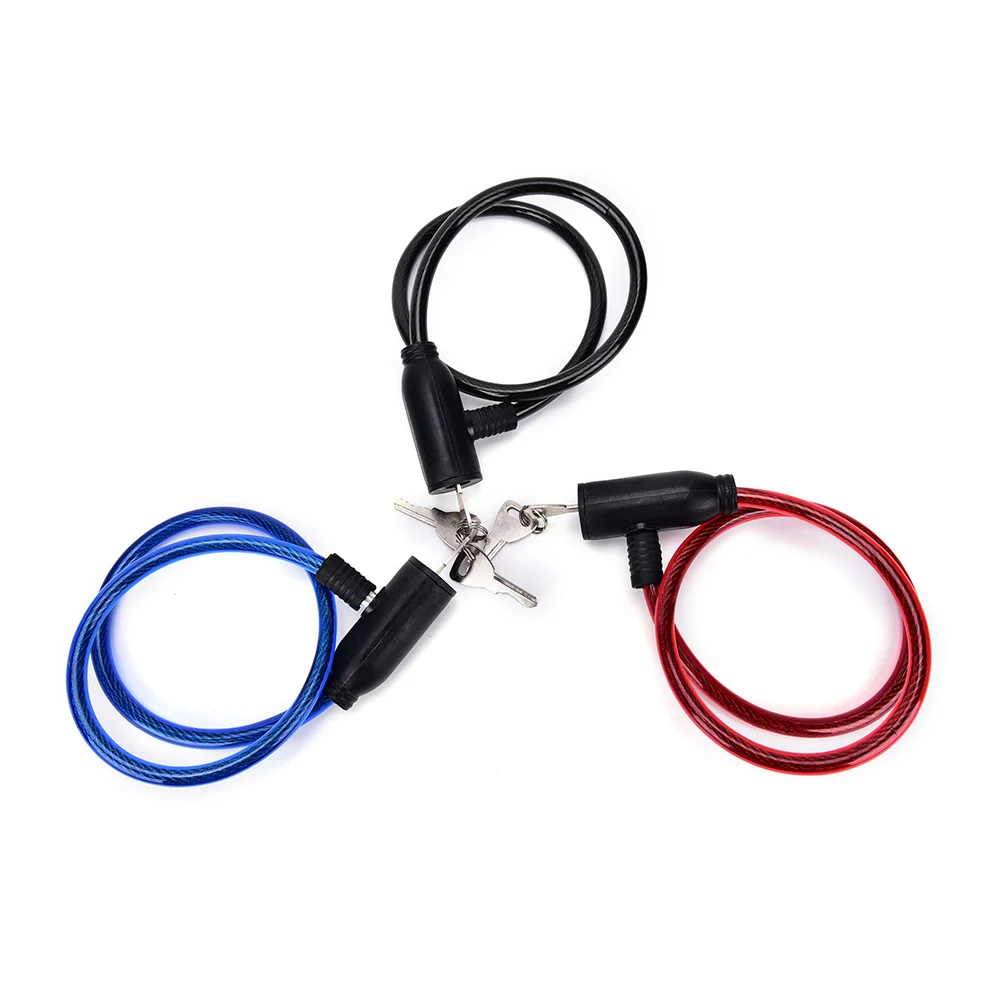 

1set Cycling Cable Anti-Theft Bike Bicycle Scooter Safety Lock With 2 Keys 8*65cm