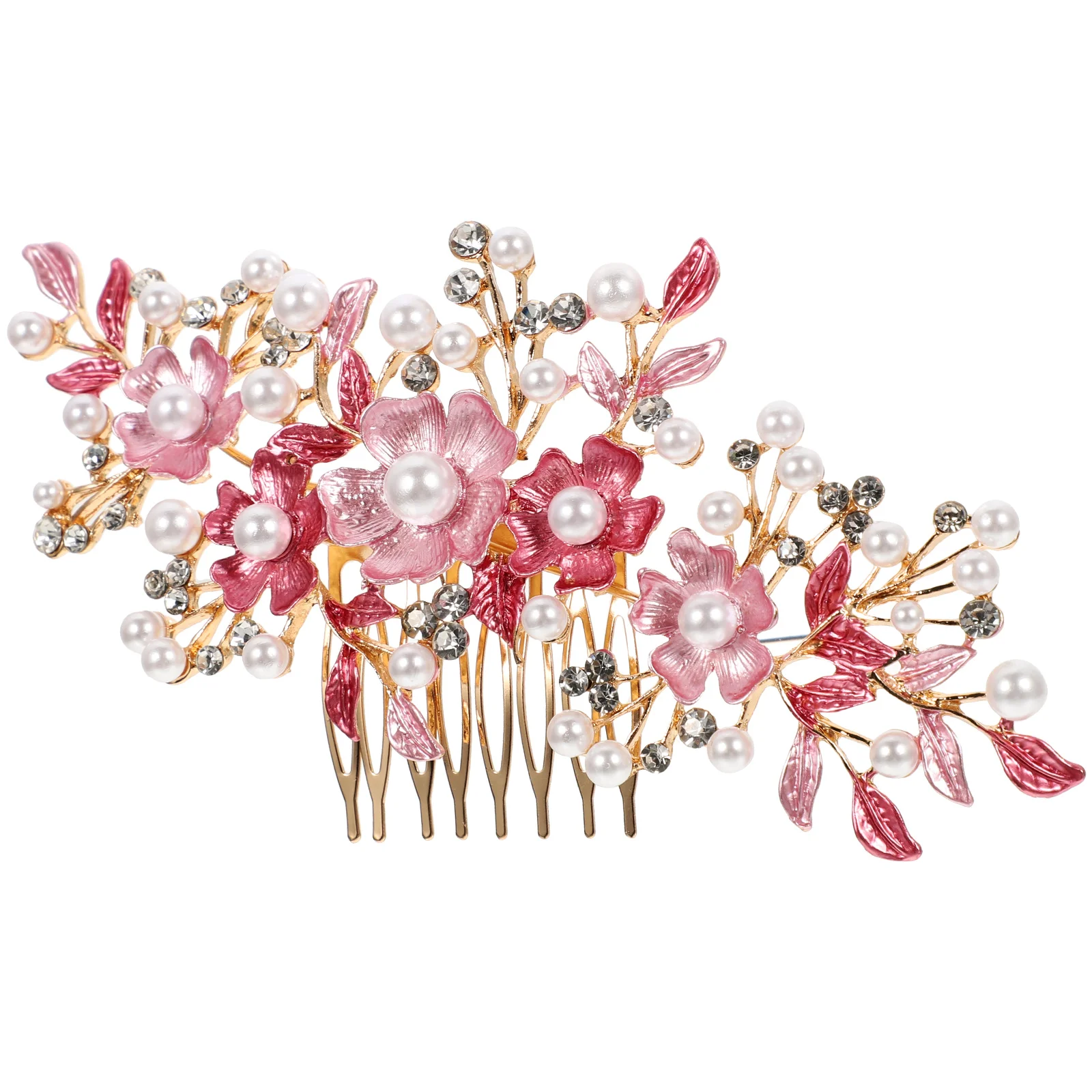 

Wedding Pearls Hair Comb Bridal Flower Hair Pin Comb Bride Floral Hair Clip